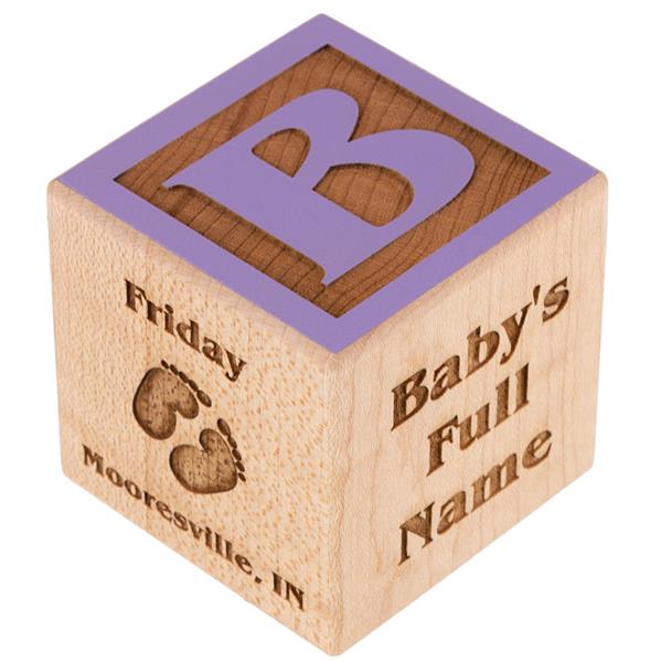 Personalized Baby Block with Color Craft E Family